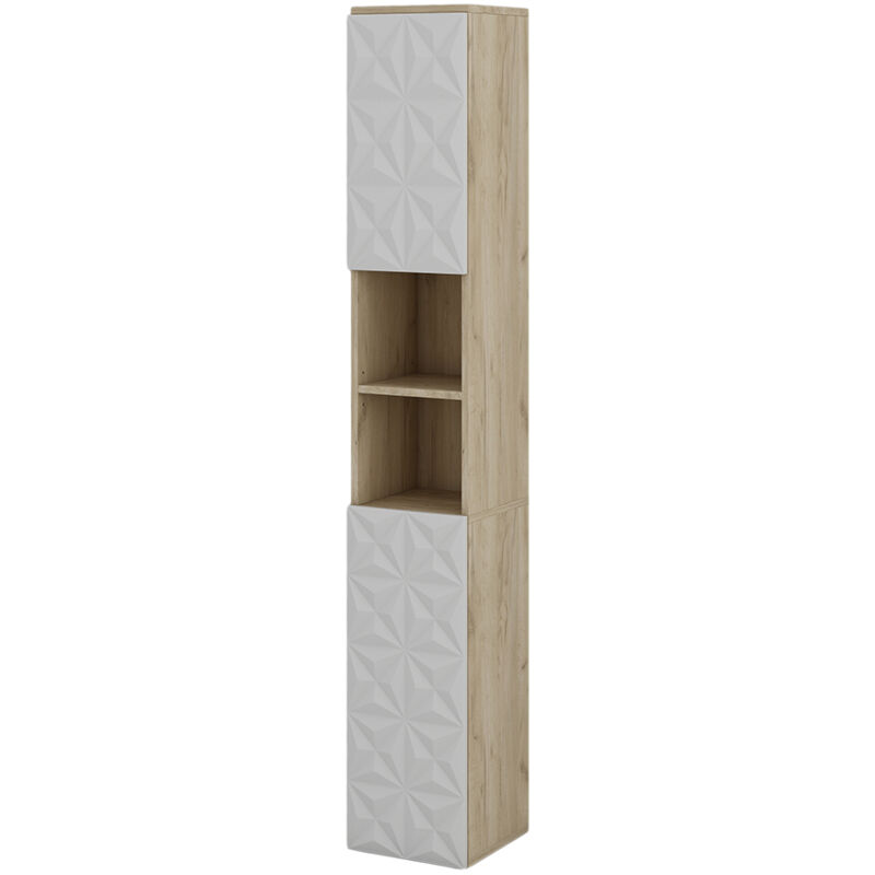 foto del prodotto vicco armadio per il bagno bianco 30 x 189.5 cm con 2 ante e 3 scomparti