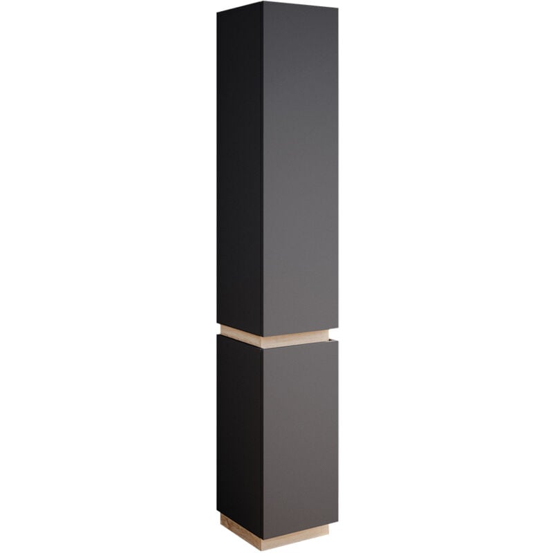 foto del prodotto vicco armadio per il bagno gloria, antracite, 33 x 197.5 cm con 2 porte