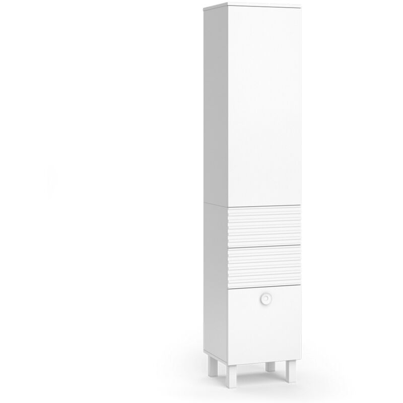 foto del prodotto vicco armadio per il bagno sola, bianco, 40.2 x 192.4 cm con anta e cassetti