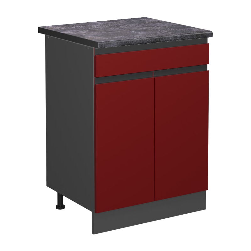 foto del prodotto vicco base da cucina r line, rosso, 60 cm , ap antracite