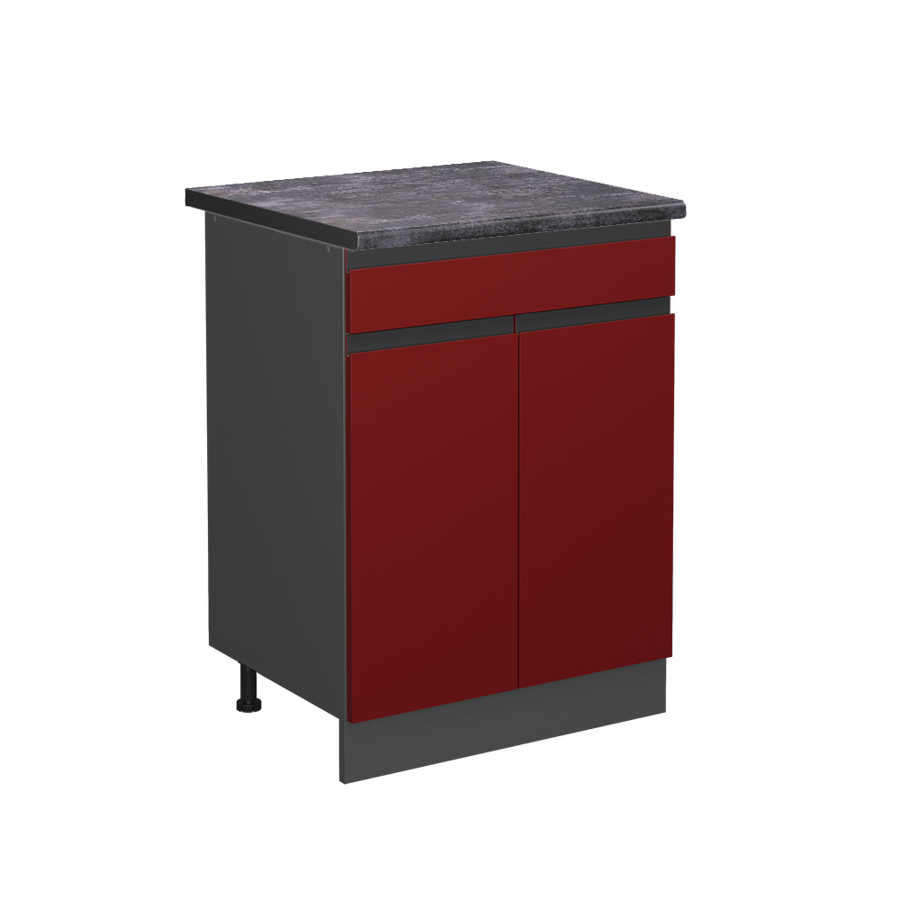 foto del prodotto vicco base da cucina rosso 60 cm , ap antracite