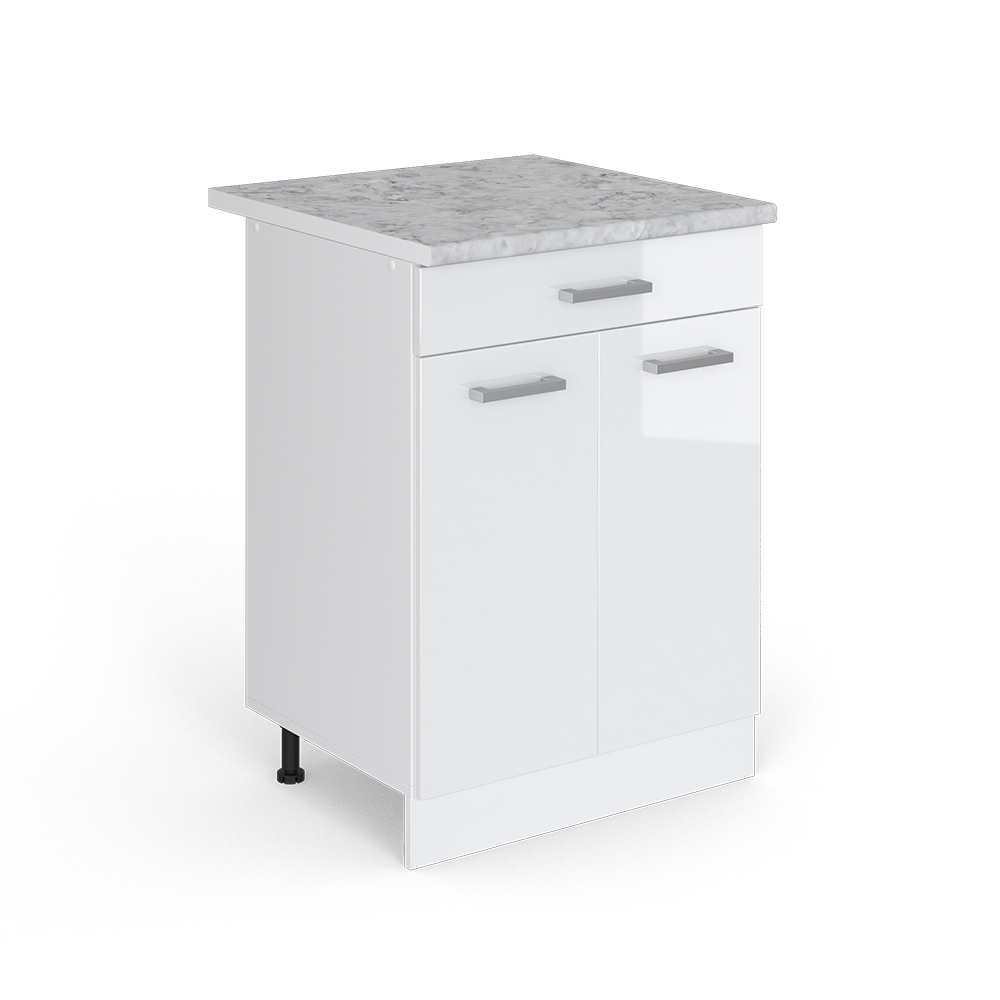 foto del prodotto vicco base universale bianco lucido 60 cm con cassetti