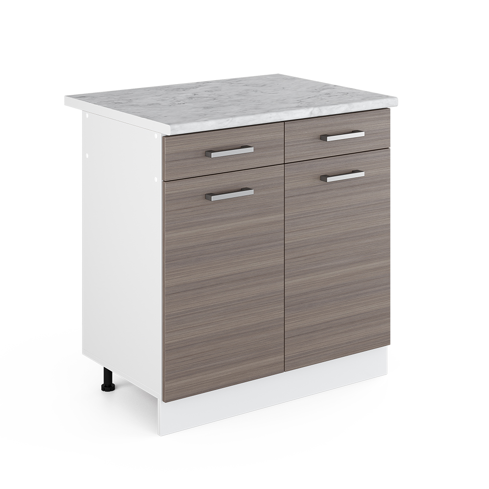 foto del prodotto vicco base universale grigio 80 cm con cassetti e ante, con piano di lavoro