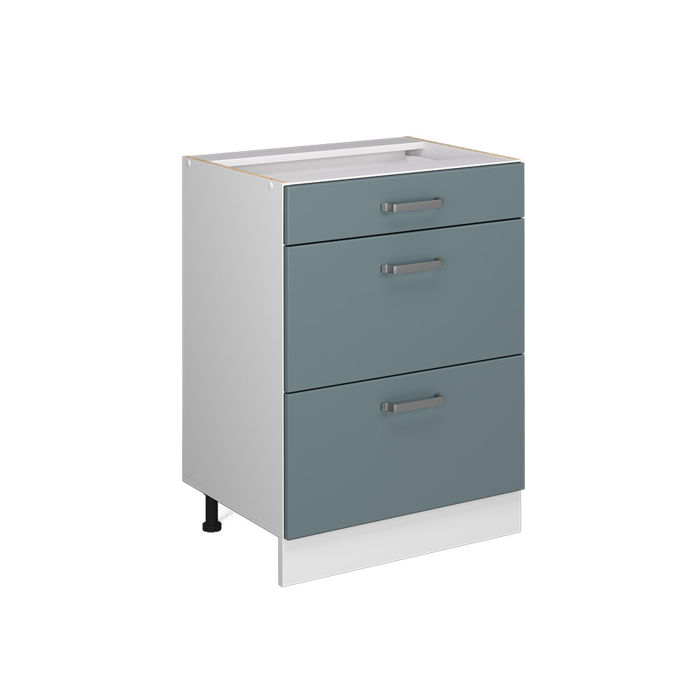 foto del prodotto vicco base universale grigio-blu 60 cm con cassetti, senza piano di lavoro