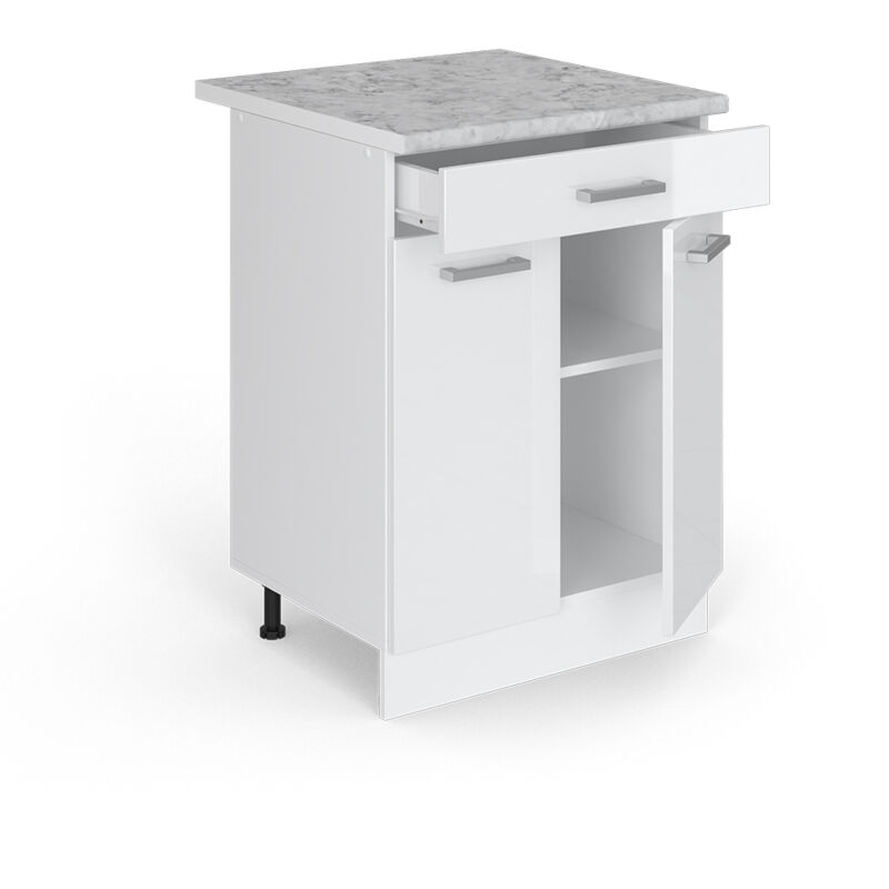 foto del prodotto vicco base universale r line, bianco lucido, 60 cm con cassetti