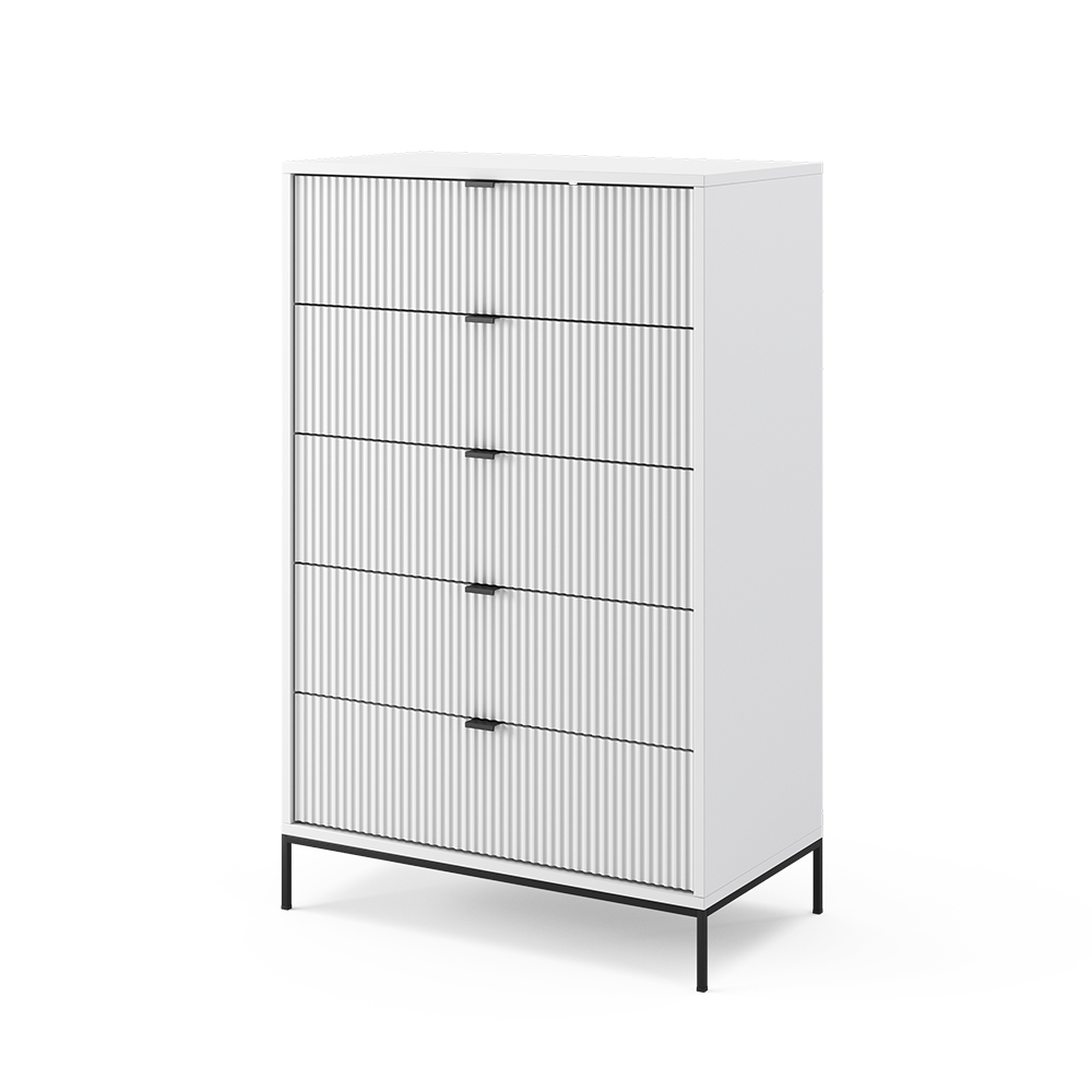 foto del prodotto vicco cassettiera bianco 42 x 120 cm con 5 cassetti