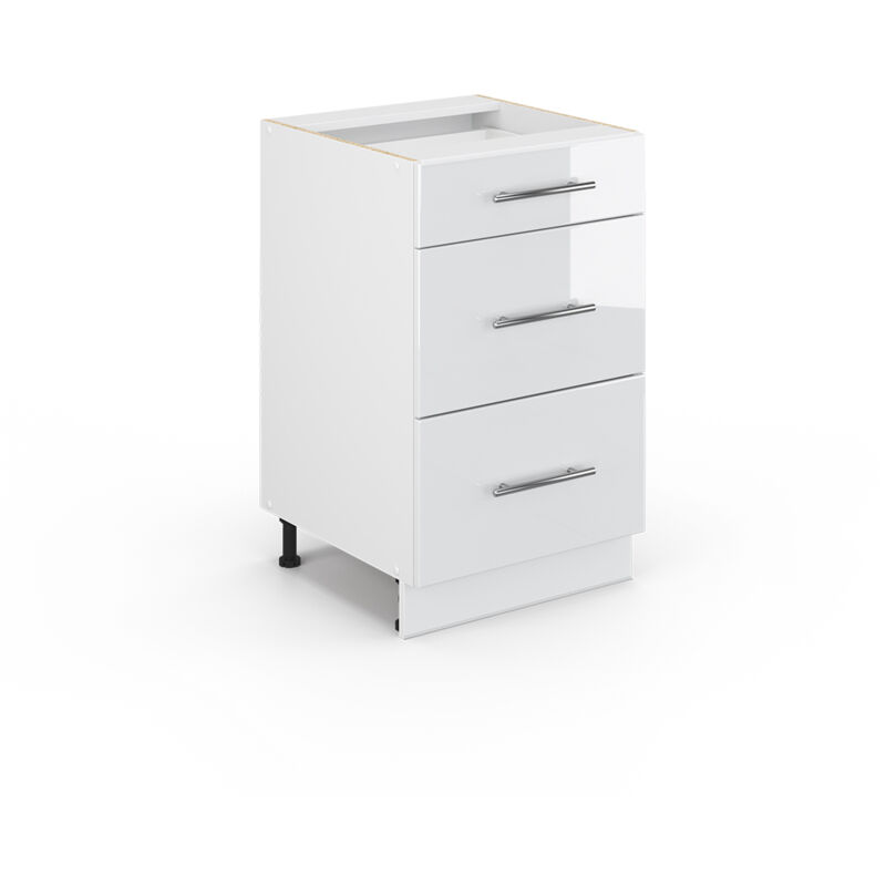 foto del prodotto vicco cassettiera da bagno fame line, bianco lucido, 50 x 81.6 cm senza piano di lavoro
