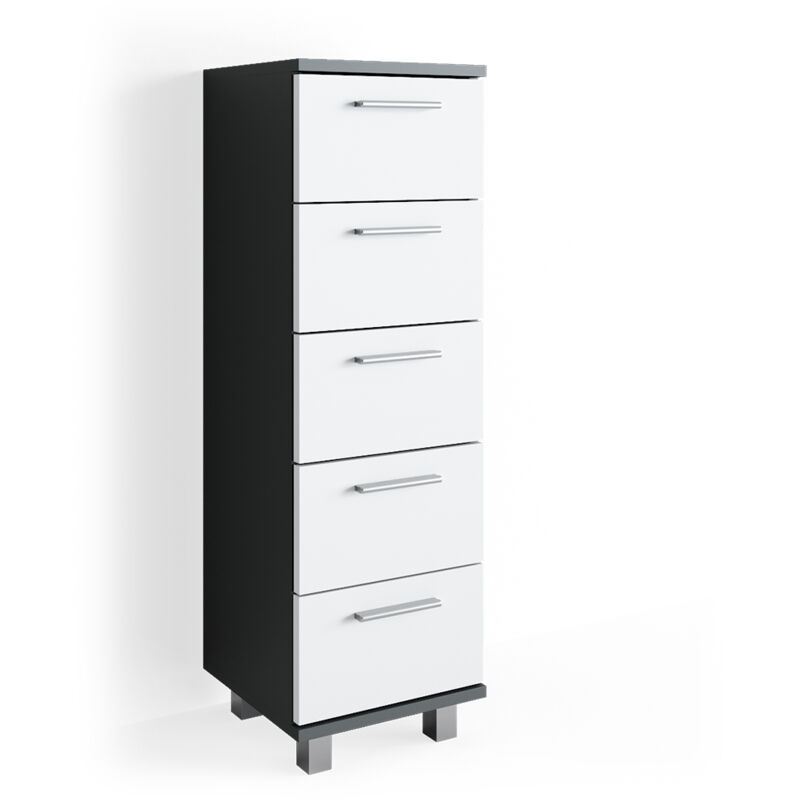 foto del prodotto vicco cassettiera da bagno ilias, antracite, 30 x 95 cm