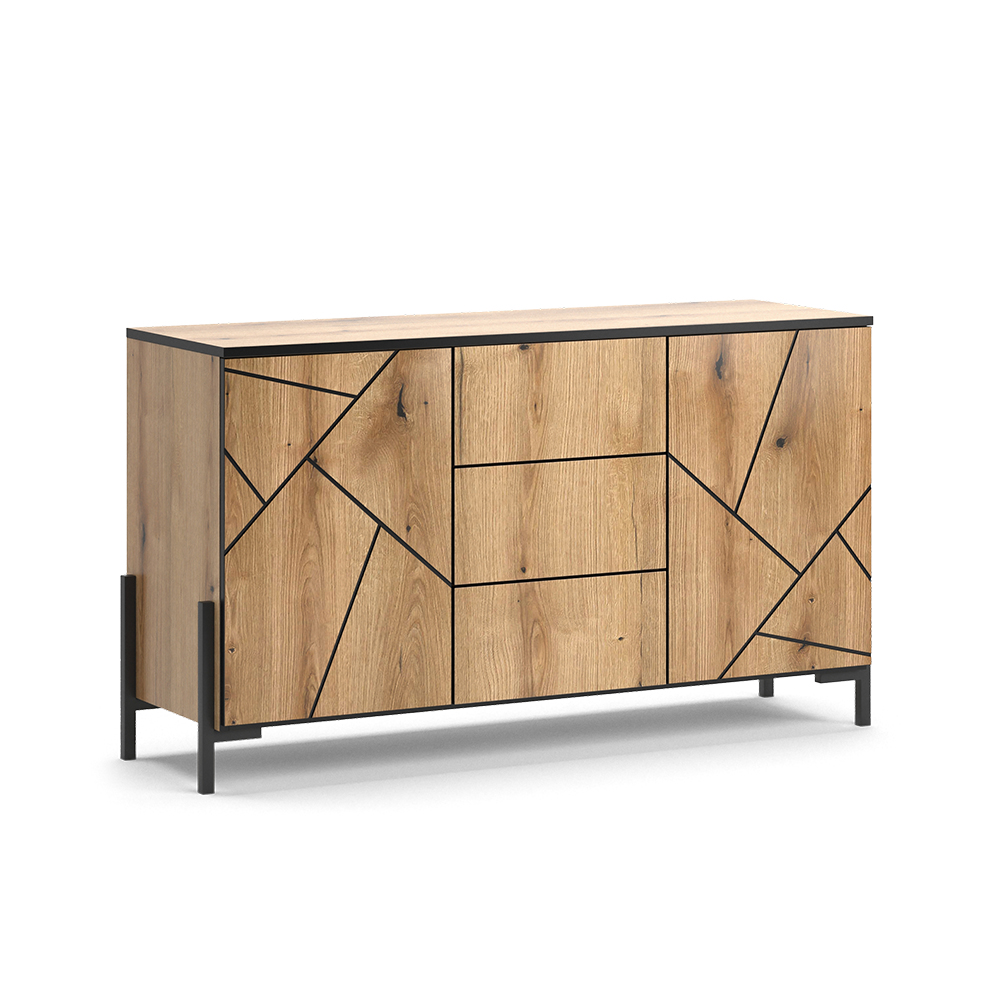 foto del prodotto vicco cassettiera per camera da letto hatto, rovere, 124 x 96.9 cm