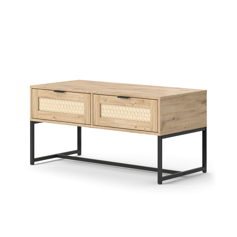 foto del prodotto vicco cassettiera per camera da letto sonoma 100 x 48 cm con due cassetti