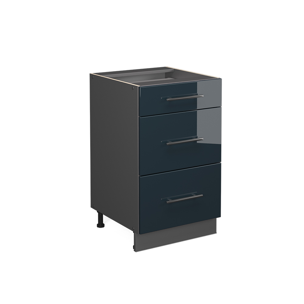 foto del prodotto vicco cassettiere blu scuro lucido 50 cm senza piano di lavoro