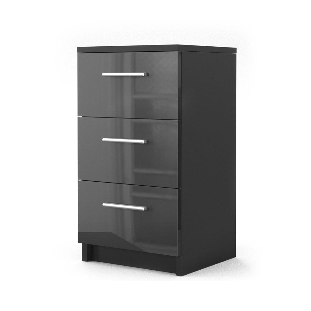 foto del prodotto vicco comodini camera da letto nero lucido 38 x 66 cm