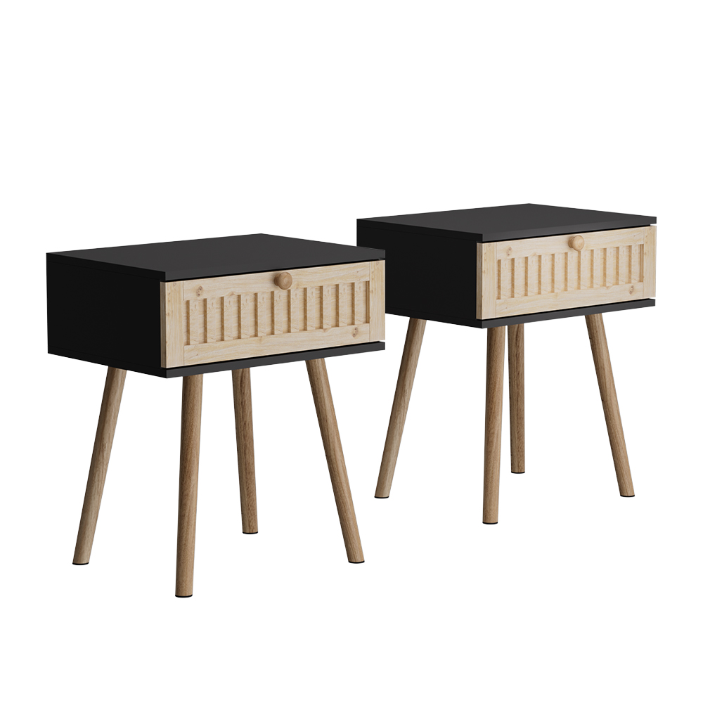 foto del prodotto vicco comodino antracite pino 40 x 47 cm set di 2