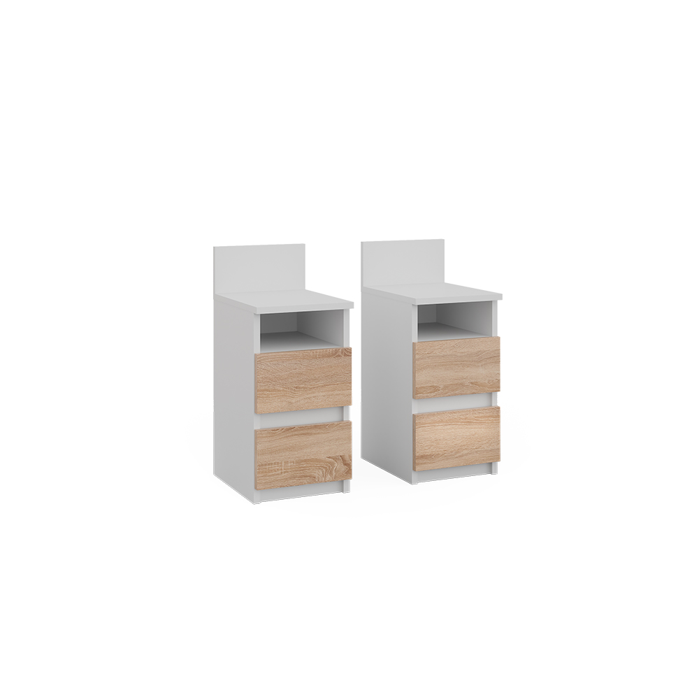 foto del prodotto vicco comodino bianco sonoma 25 x 59.1 cm set di 2