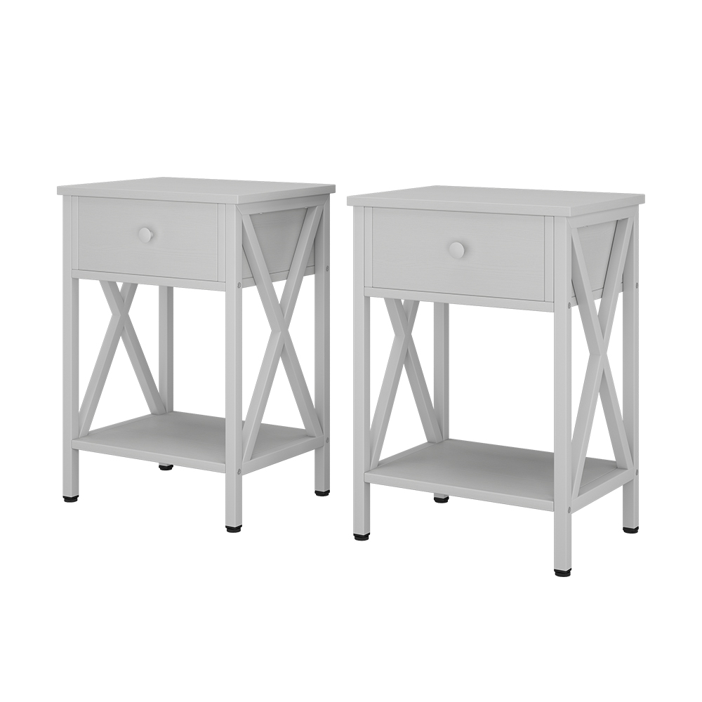 foto del prodotto vicco comodino camera da letto bianco 40 x 55 cm set di 2