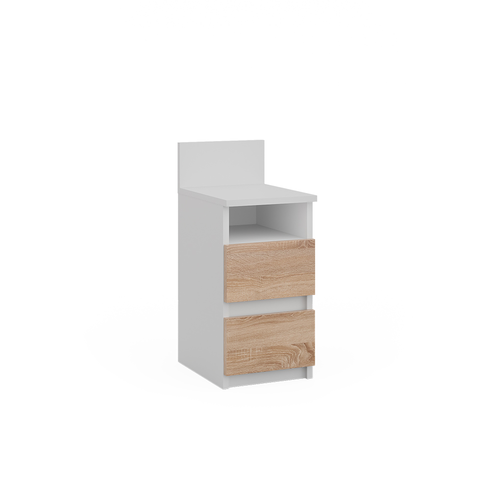 foto del prodotto vicco comodino camera da letto bianco sonoma 25 x 59.1 cm con 2 cassetti