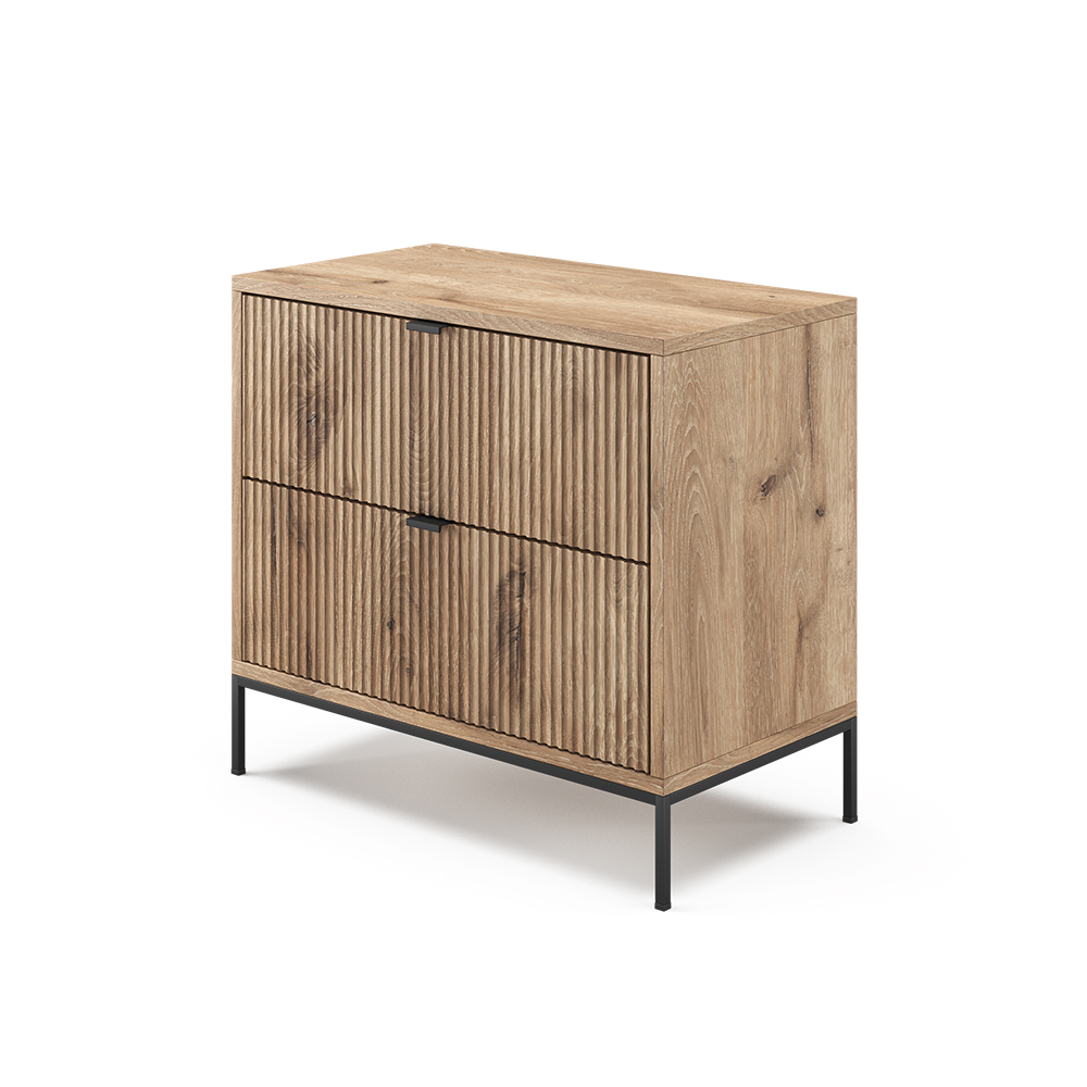 foto del prodotto vicco comodino quercia vichinga 66 x 60 cm con 2 cassetti