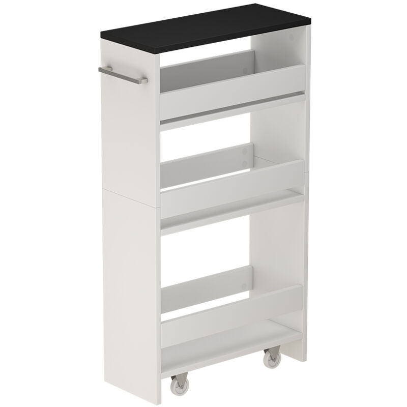 foto del prodotto vicco contenitore a rotelle rivo, bianco antracite, 20 x 84.4 cm