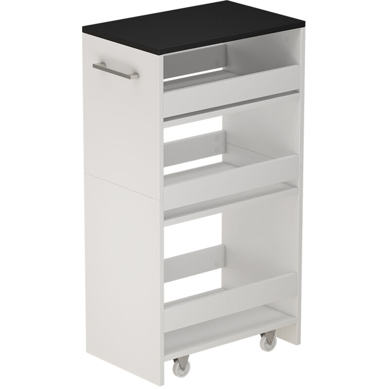 foto del prodotto vicco contenitore a rotelle rivo, bianco antracite, 30 x 84.8 cm