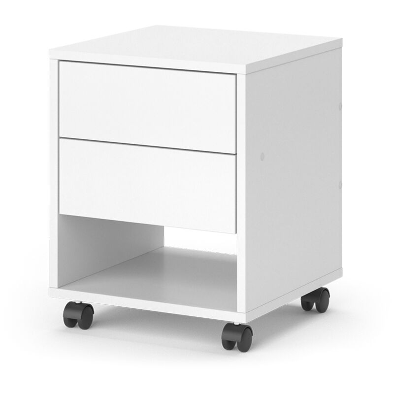 foto del prodotto vicco contenitore per rotoli jons, bianco, 37 x 37 cm con 2 cassetti