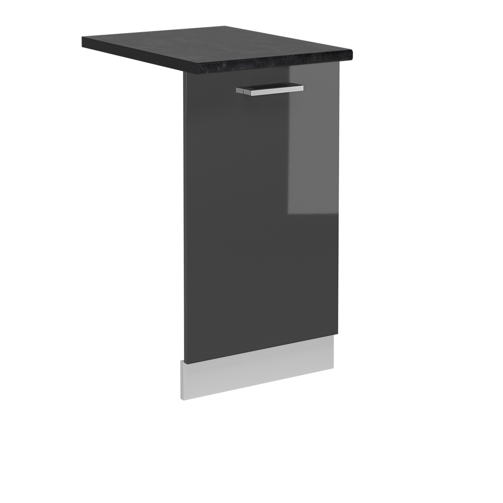 foto del prodotto vicco coperchio per lavastoviglie antracite lucido 45 cm , pl antracite