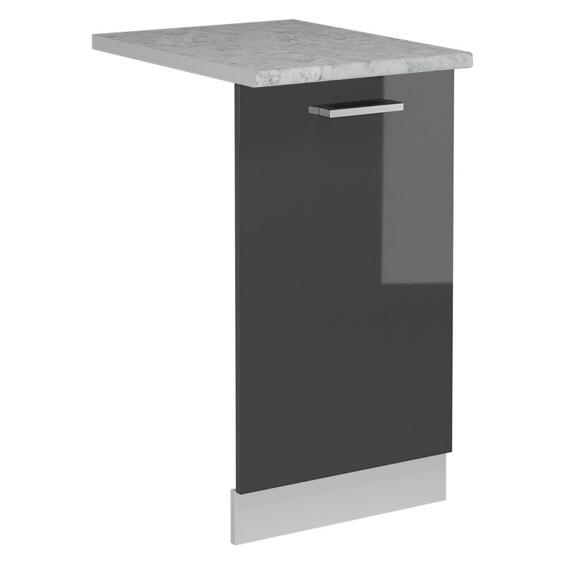 foto del prodotto vicco coperchio per lavastoviglie r line, antracite lucido, 45 cm , pl marmo
