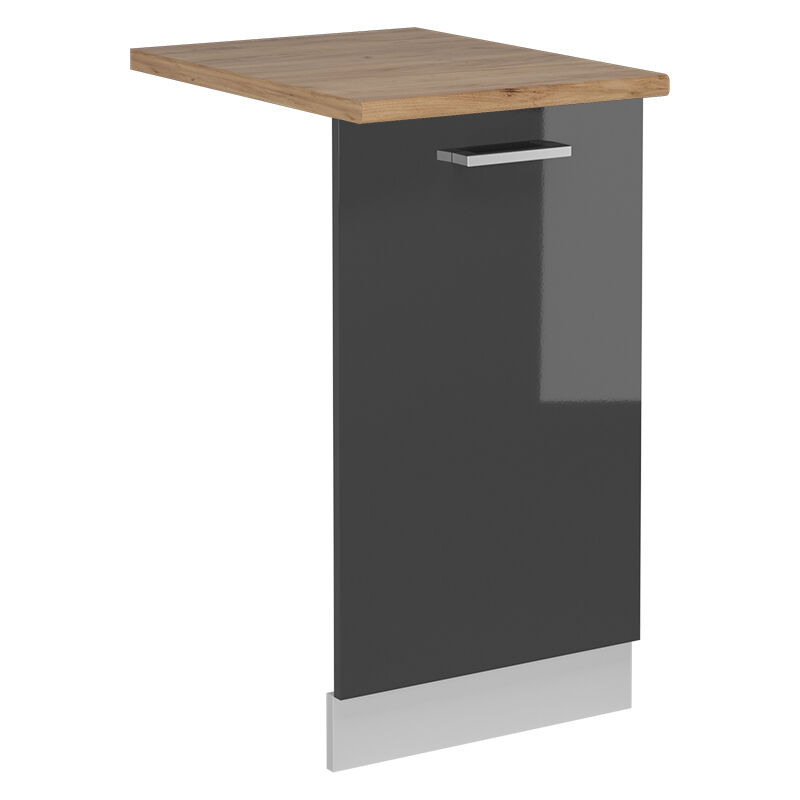 foto del prodotto vicco coperchio per lavastoviglie r line, antracite lucido, 45 cm , pl rovere
