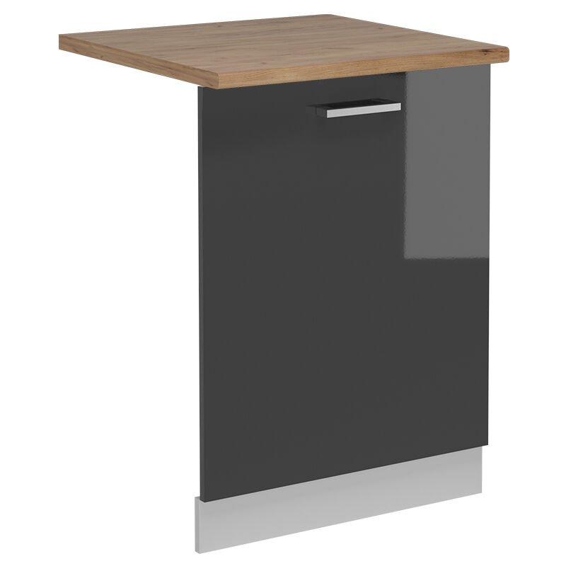 foto del prodotto vicco coperchio per lavastoviglie r line, antracite lucido, 60 cm , pl rovere