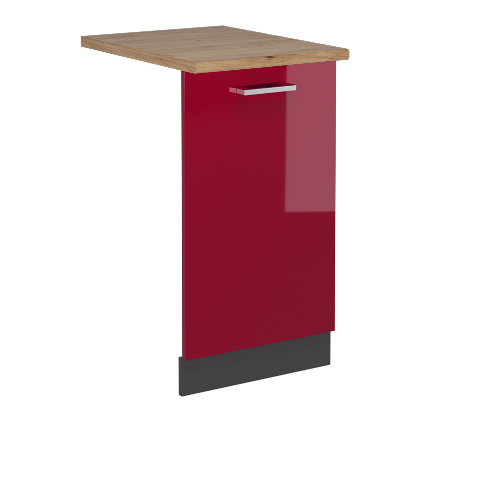 foto del prodotto vicco coperchio per lavastoviglie rosso bordeaux lucido 45 cm , pl rovere