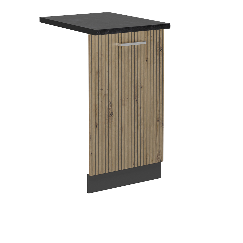 foto del prodotto vicco coperchio per lavastoviglie rovere artigianale 45 cm , pl antracite