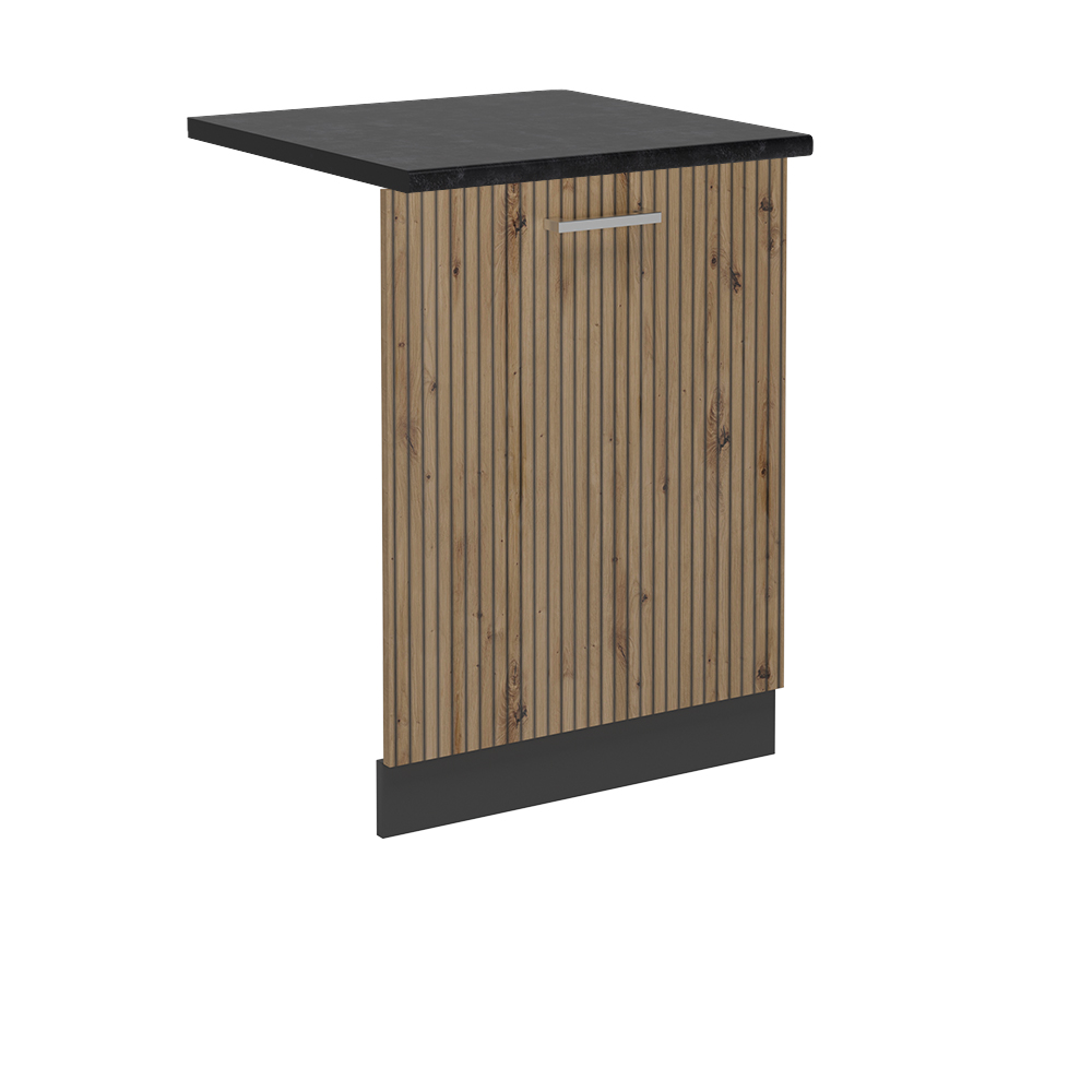 foto del prodotto vicco coperchio per lavastoviglie rovere artigianale 60 cm , pl antracite