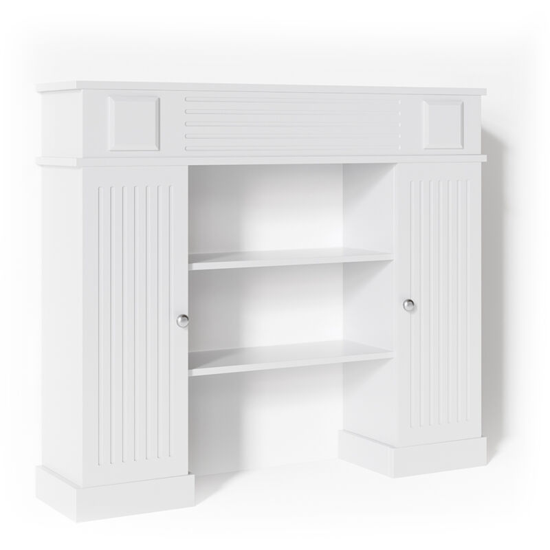 foto del prodotto vicco cornice per caminetto , bianco, 119.5 x 103 cm