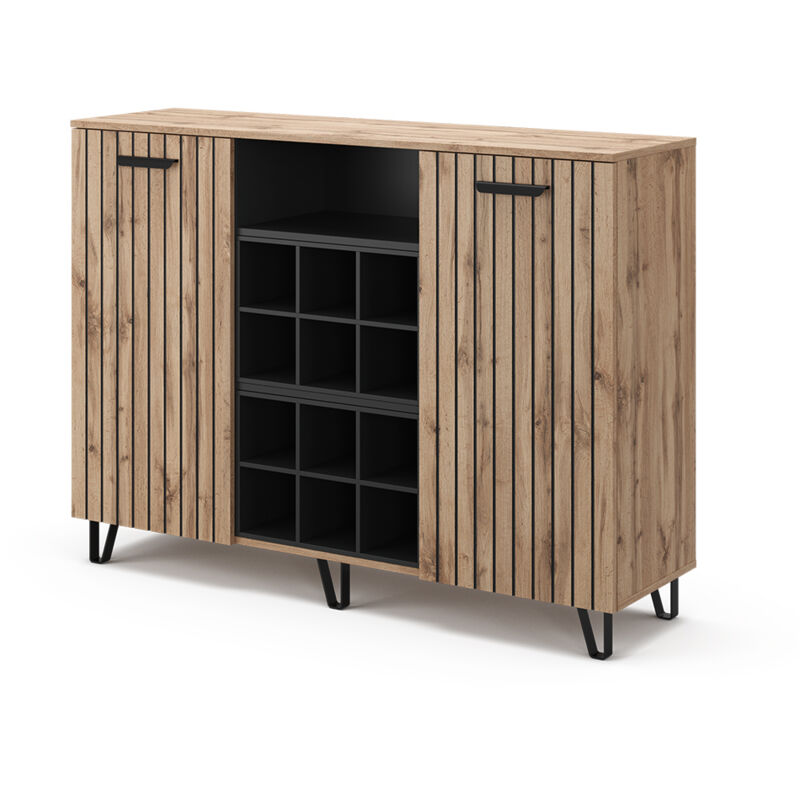 foto del prodotto vicco credenza amber, marrone, 133.6 x 100 cm con 2 porte