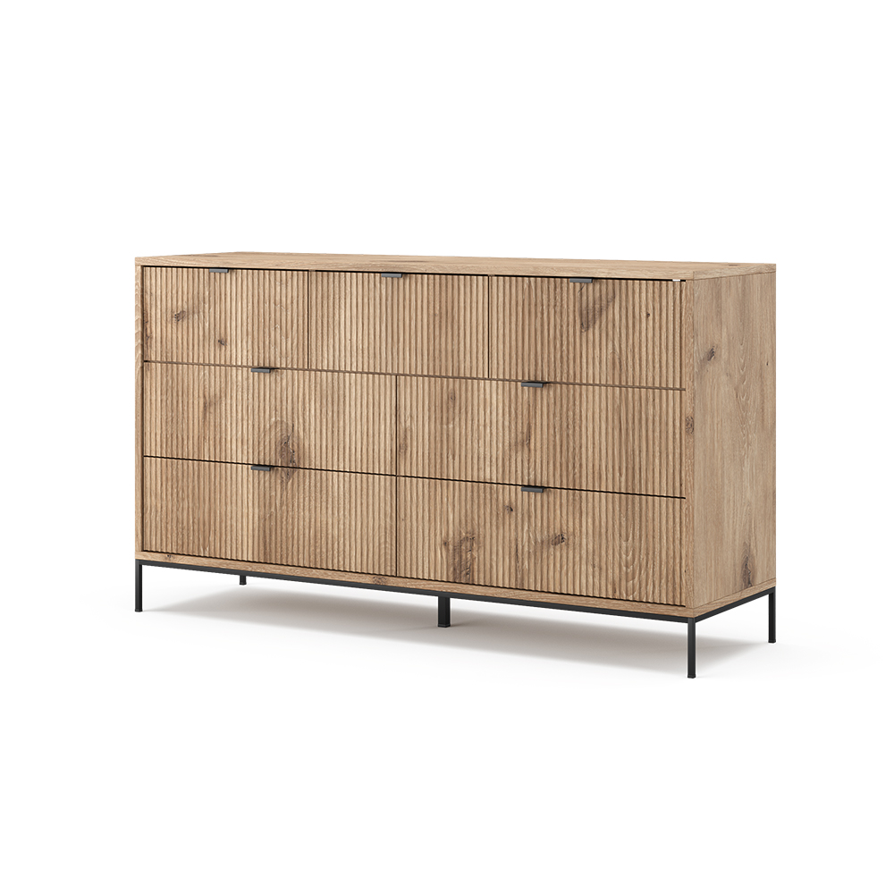 foto del prodotto vicco credenza quercia vichinga 42 x 81 cm con 7 cassetti