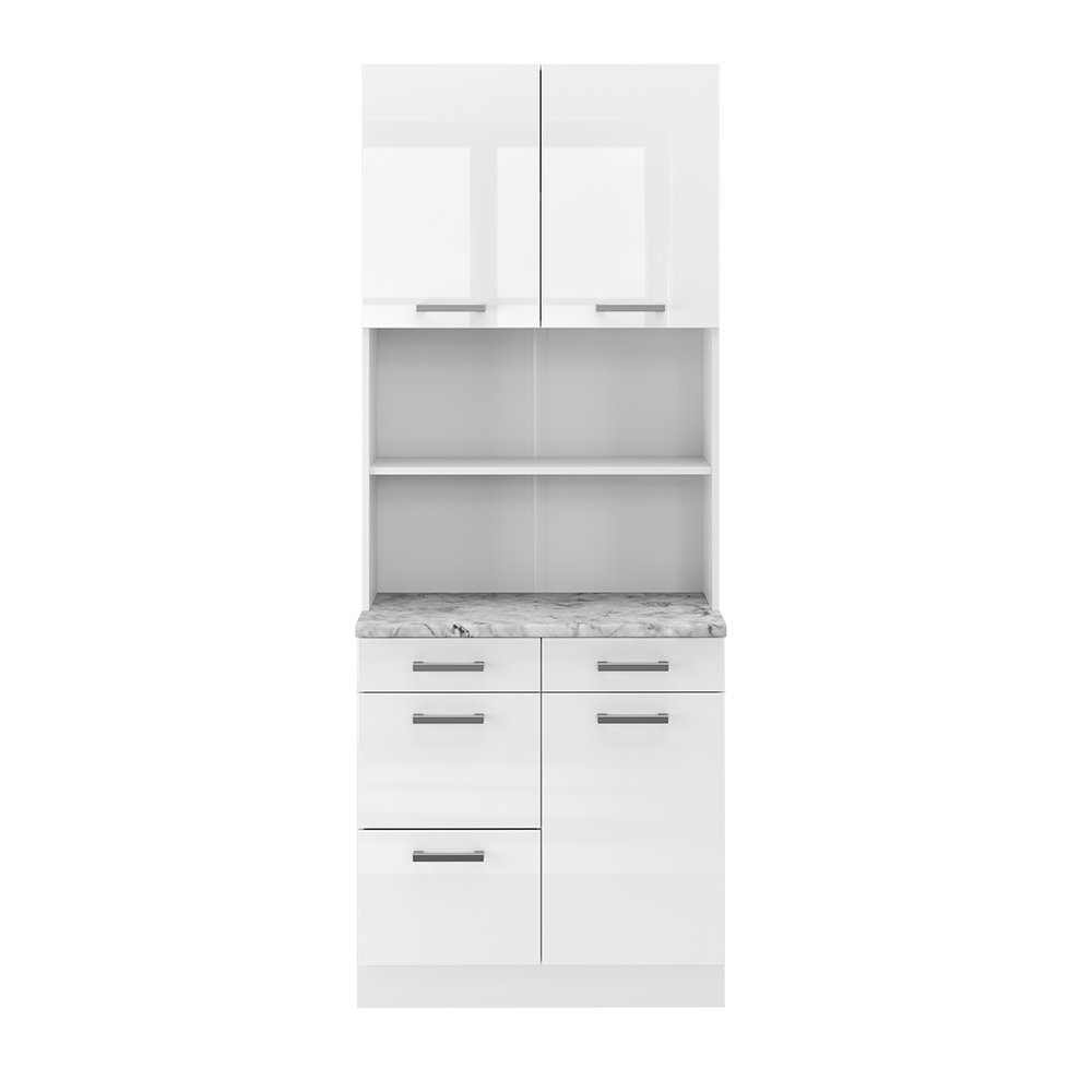 foto del prodotto vicco cucine componibili piccole bianco lucido 80 cm , pl marmo