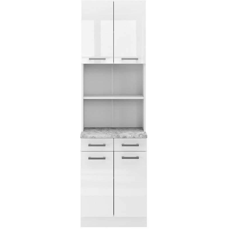 foto del prodotto vicco cucine componibili piccole r line, bianco lucido, 60 cm , pl marmo
