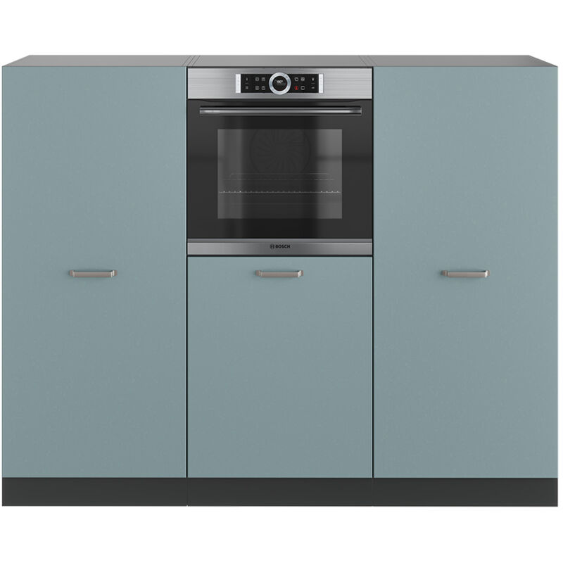 foto del prodotto vicco cucine componibili piccole r line, blu grigio antracite, 180 cm senza piano di lavoro
