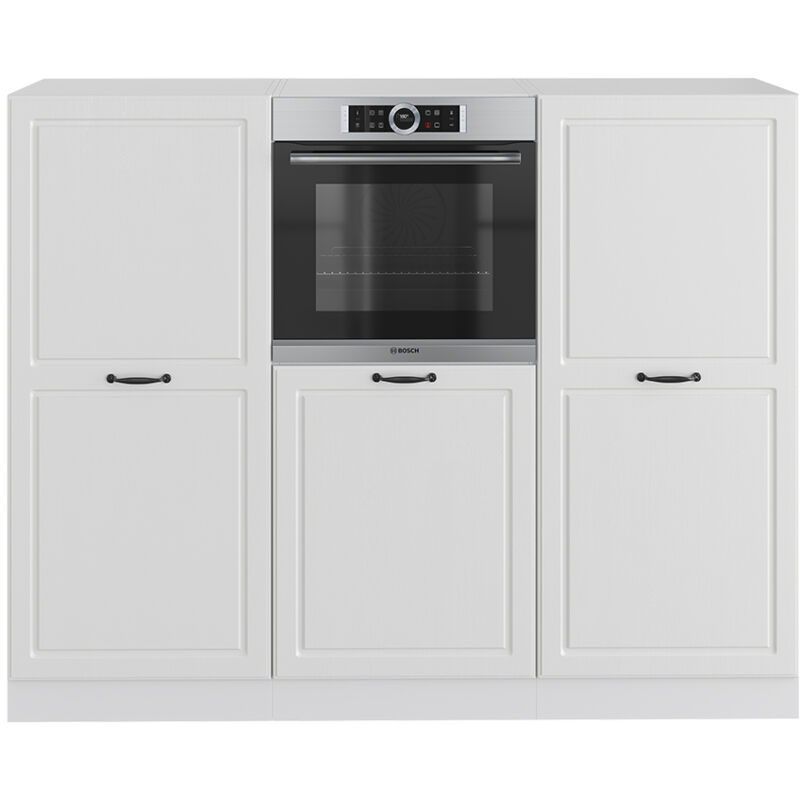 foto del prodotto vicco cucine componibili piccole r line, casa di campagna bianca bianco, 180 cm senza piano di lavoro