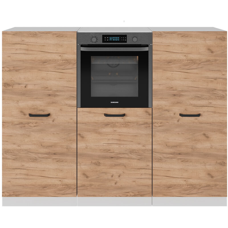 foto del prodotto vicco cucine componibili piccole r line, quercia dorata bianco, 180 cm senza piano di lavoro