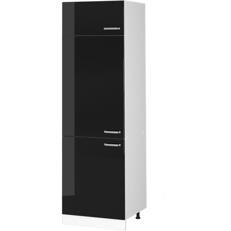 foto del prodotto vicco - dispensa universale r-line, nero lucido, 60 cm con porte