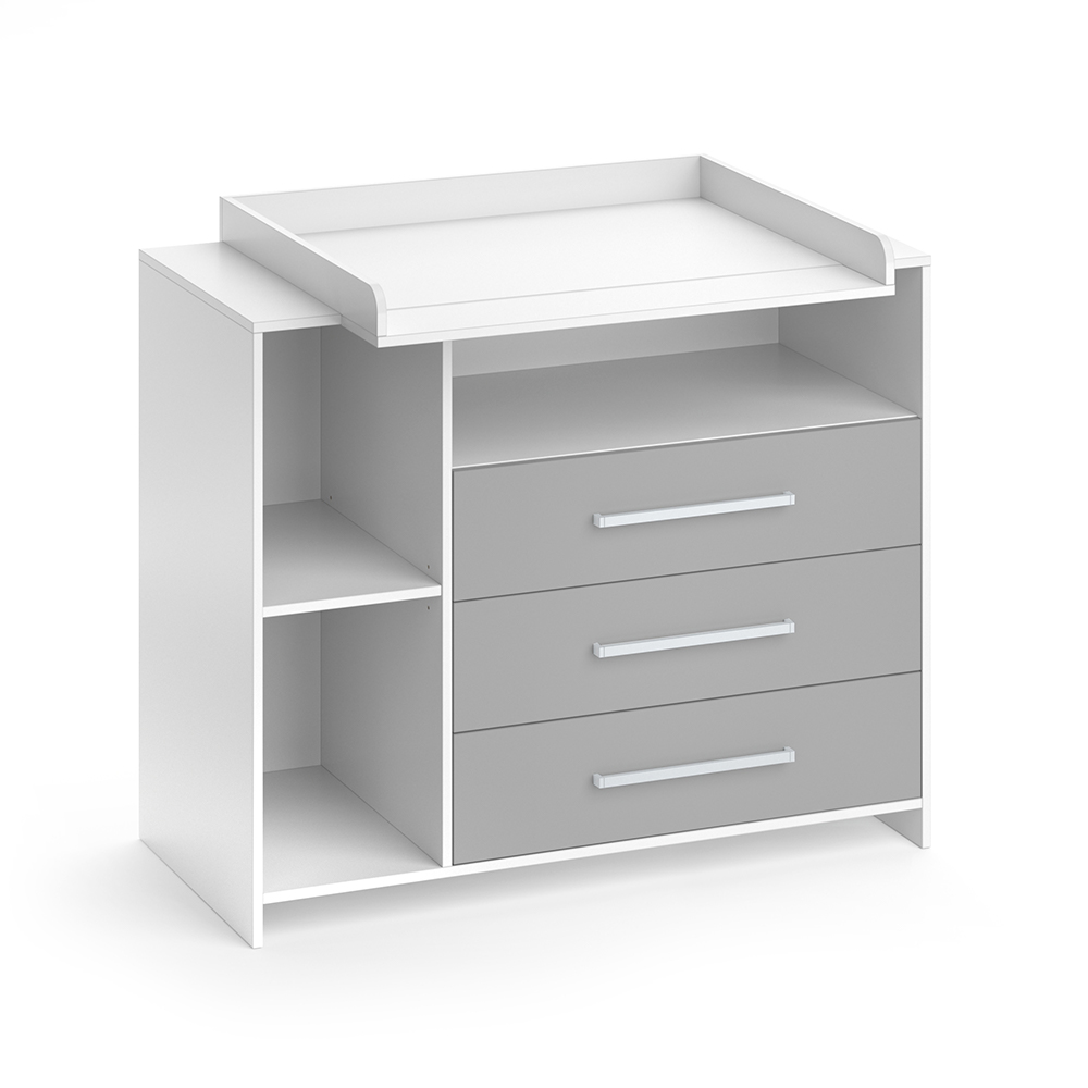 foto del prodotto vicco fasciatoio bianco grigio 113 x 100 cm