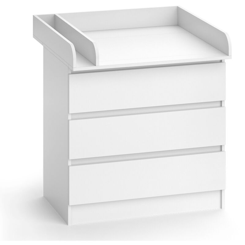 foto del prodotto vicco fasciatoio emma, bianco, 80 x 78 cm con 3 cassetti