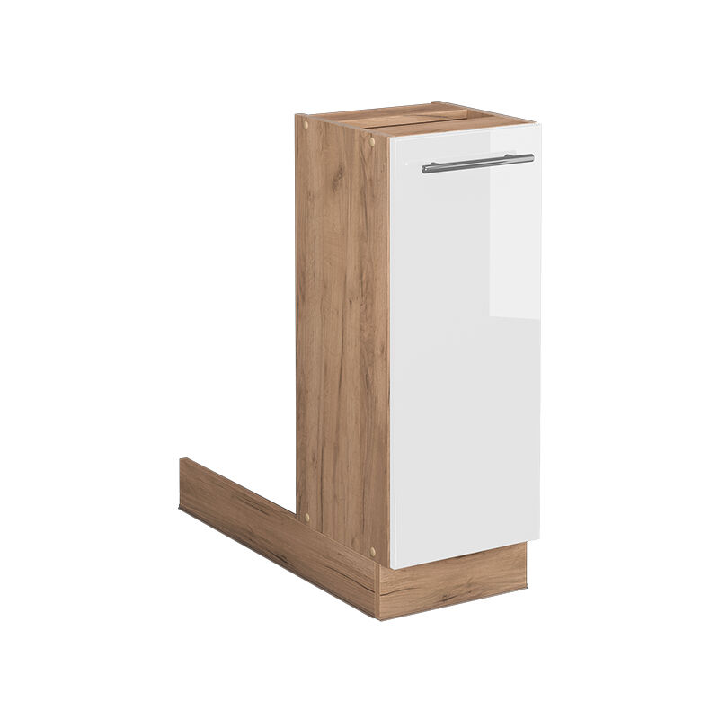 foto del prodotto vicco isola cucina fame line, bianco lucido, 30 cm senza piano di lavoro