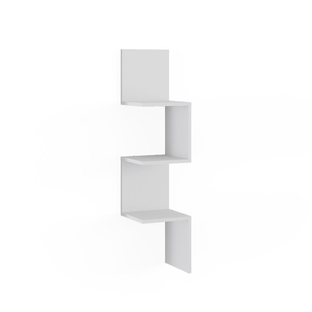 foto del prodotto vicco libreria angolare da terra bianco 28 x 116.4 cm
