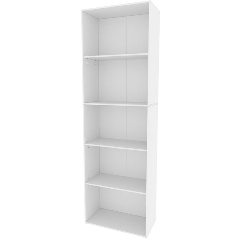 foto del prodotto vicco libreria bob, bianco, 60 x 190 cm con 5 scomparti