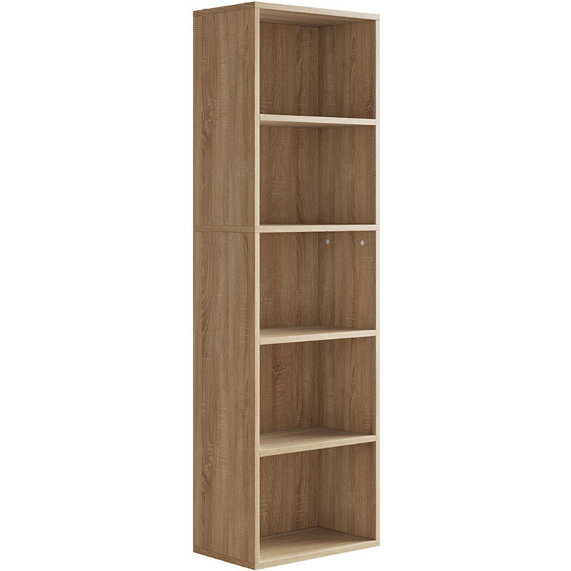 foto del prodotto vicco libreria bob, sonoma, 40 x 132 cm con 5 scomparti
