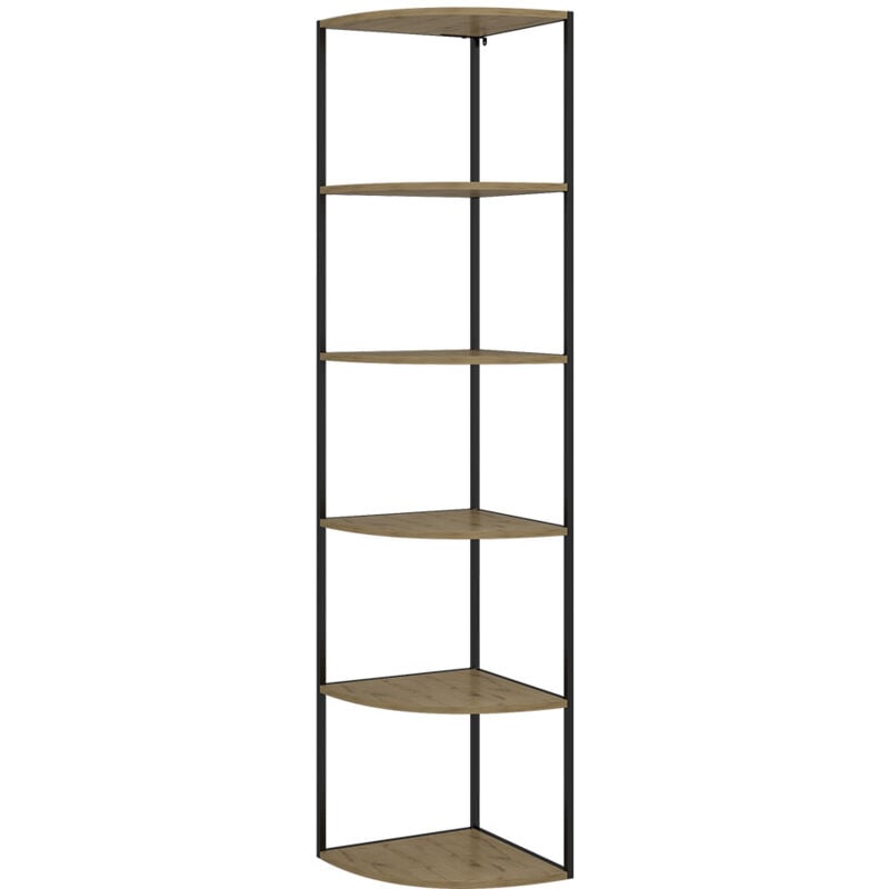 foto del prodotto vicco libreria da parete fyrk, rovere, 40 x 180 cm 5 livelli