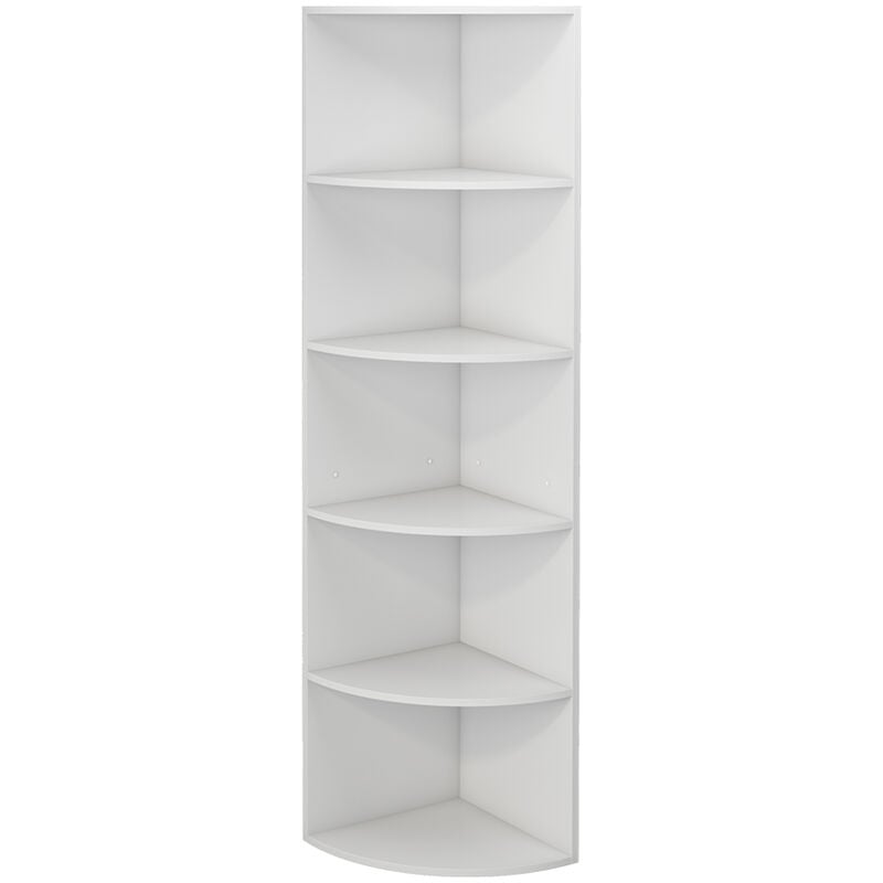 foto del prodotto vicco libreria fabienne, bianco, 40 x 180 cm con 5 scomparti