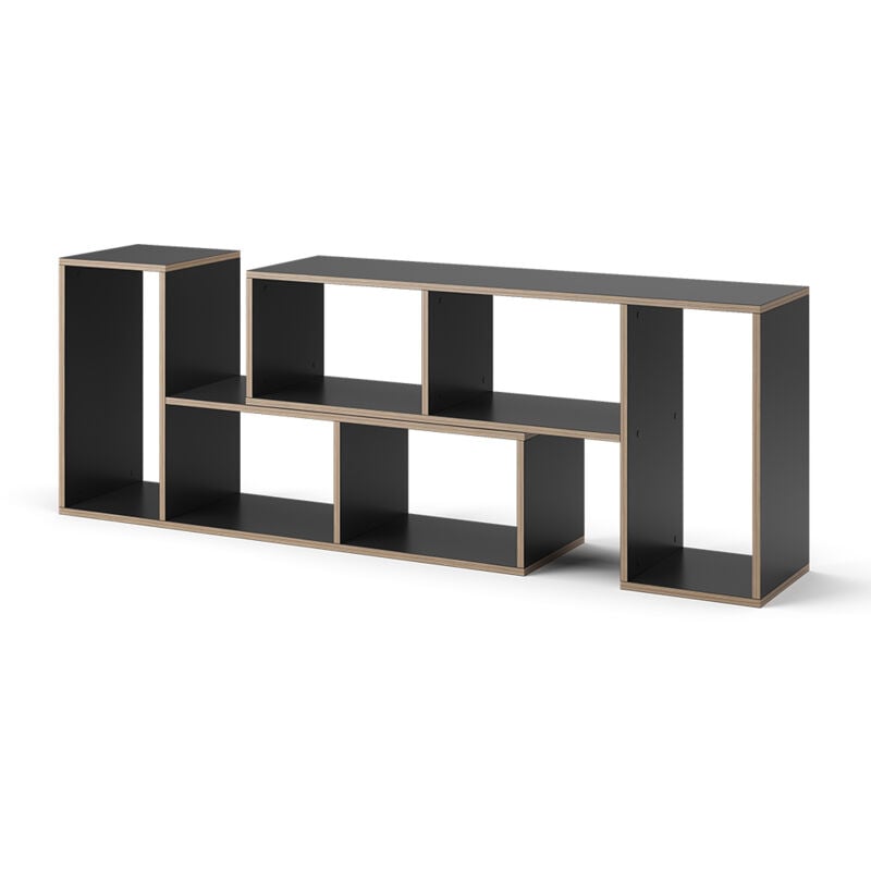 foto del prodotto vicco libreria tetrix, antracite, 112.8 x 56.4 cm set di 2