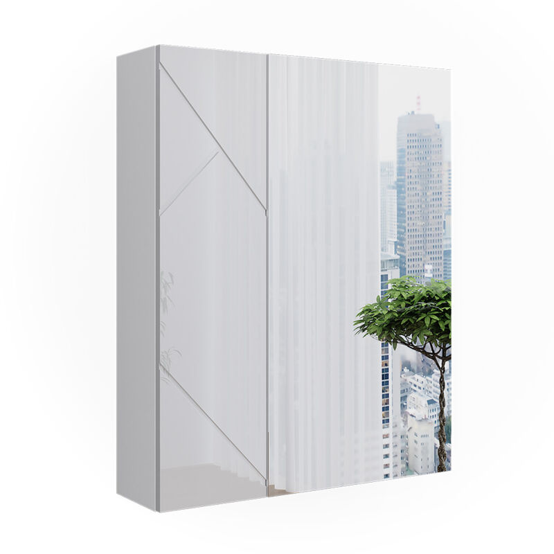 foto del prodotto vicco mobile a specchio per il bagno irma, bianco lucido, 60 x 75 cm